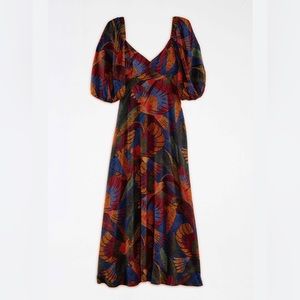 FARM RIO Dotted Macaws Maxi Dress